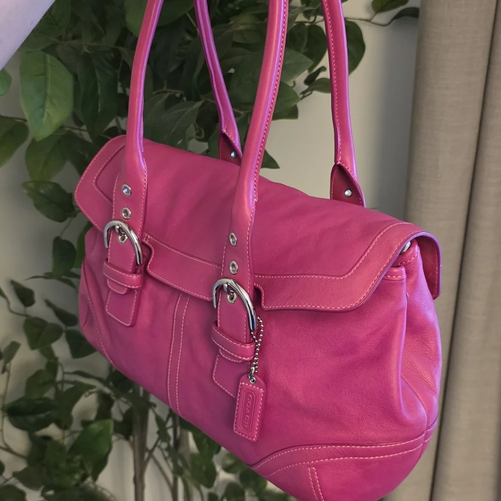 Coach Vintage Hampton Soho Pink Leather 9636 - Picture 2 of 11